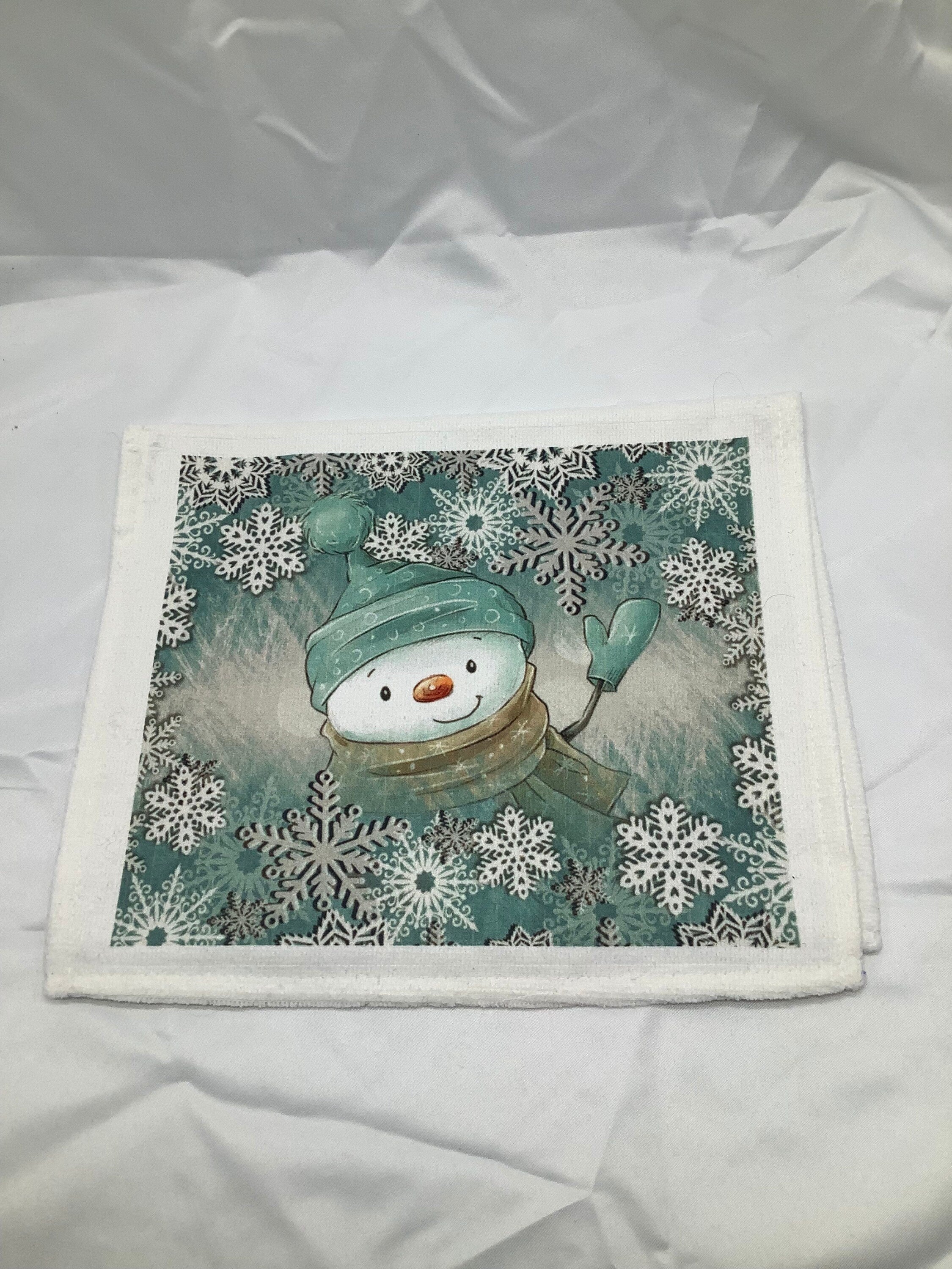Christmas Ornament Kitchen Towel, Holiday Pine Cone Print