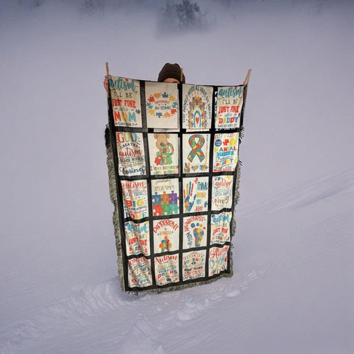 Autism 20 panel sublimation blanket.