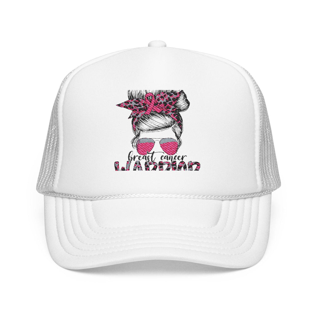 Warrior Embroidered Foam Trucker Hat: Strong Women's Cap
