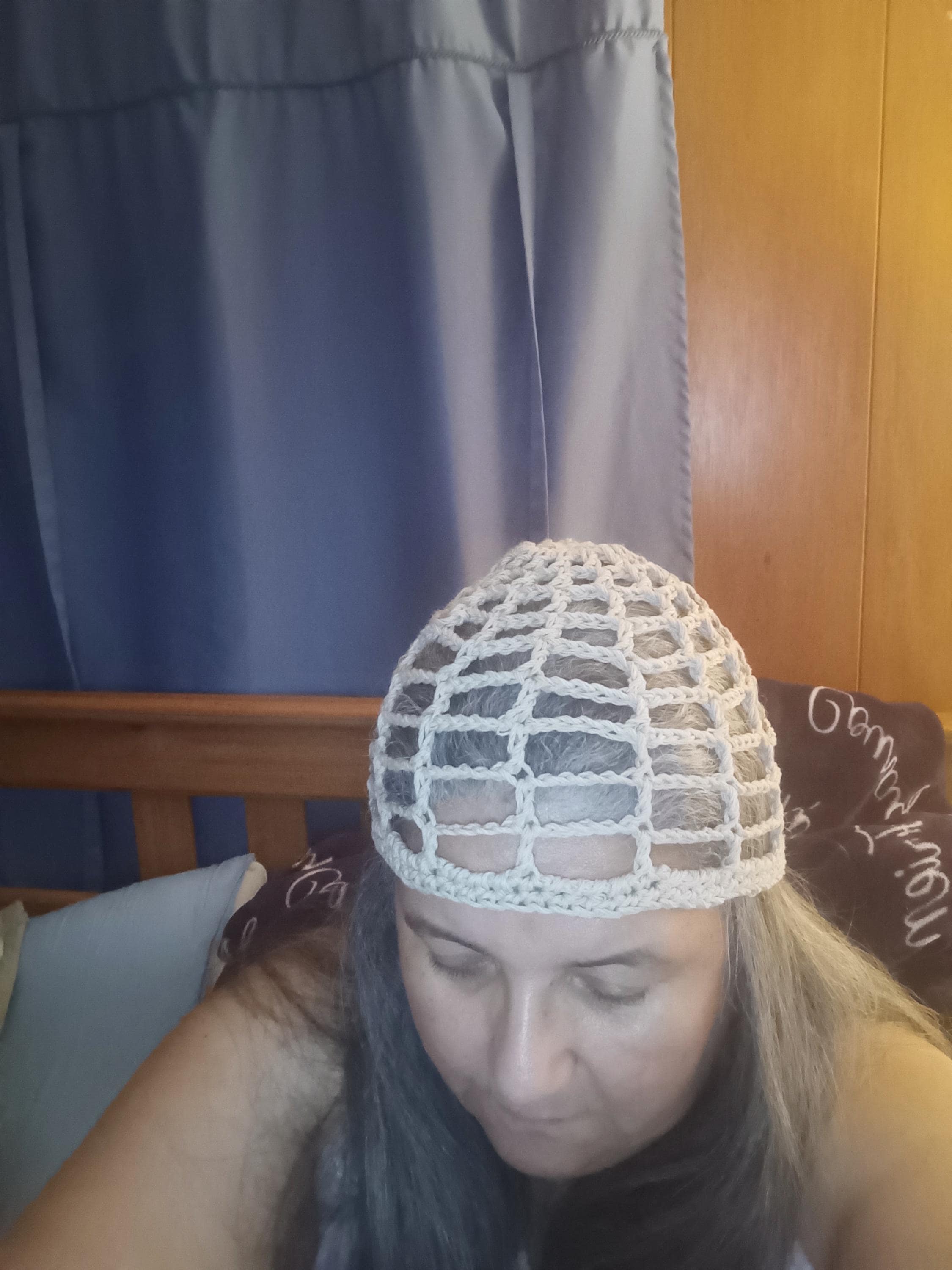Crochet mesh beanie, beanie