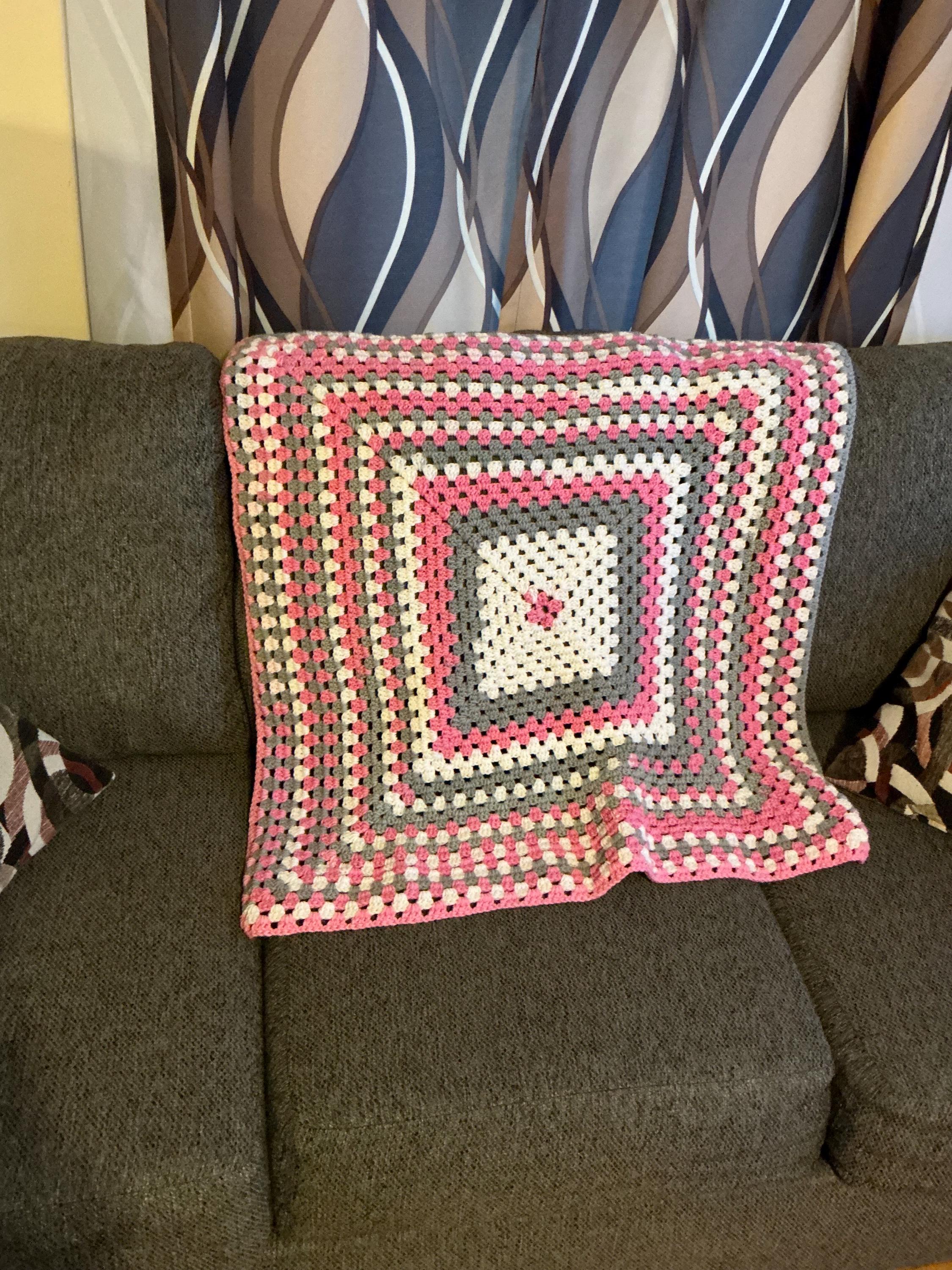 Handmade Crochet Baby Set – Granny Square, Hat and Headband