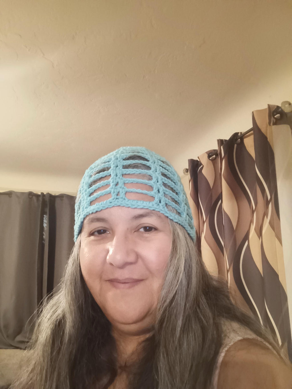 Crochet mesh beanie, beanie