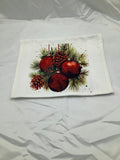 Christmas Ornament Kitchen Towel, Holiday Pine Cone Print