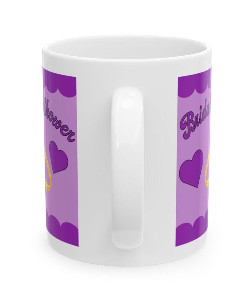 Mug, Personalized Bridal Shower Mug: Sublimated 11oz Gift