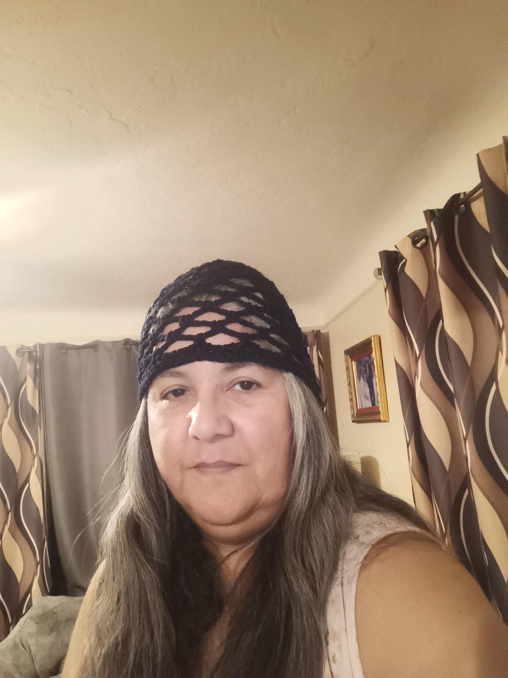 Crochet mesh beanie, beanie