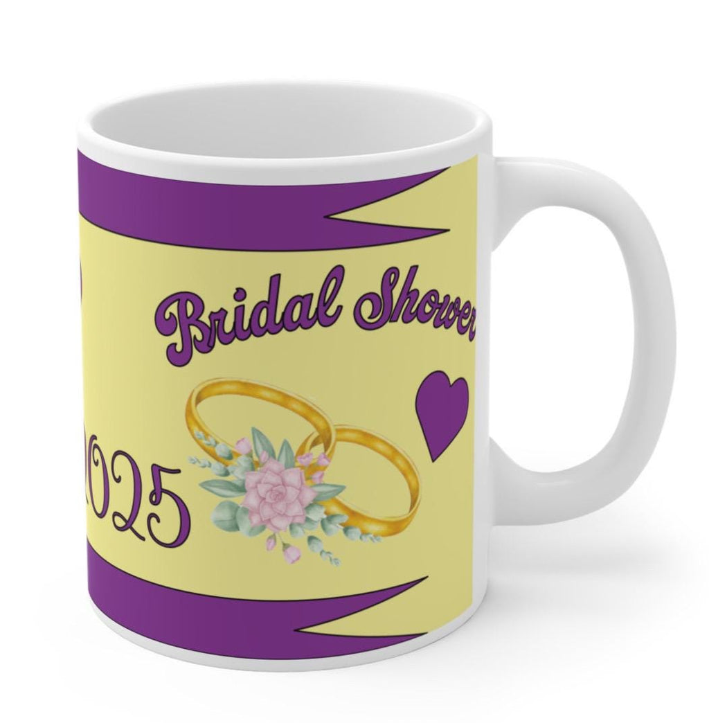 Mug, Personalized Bridal Shower Mug: Sublimated 11oz Gift