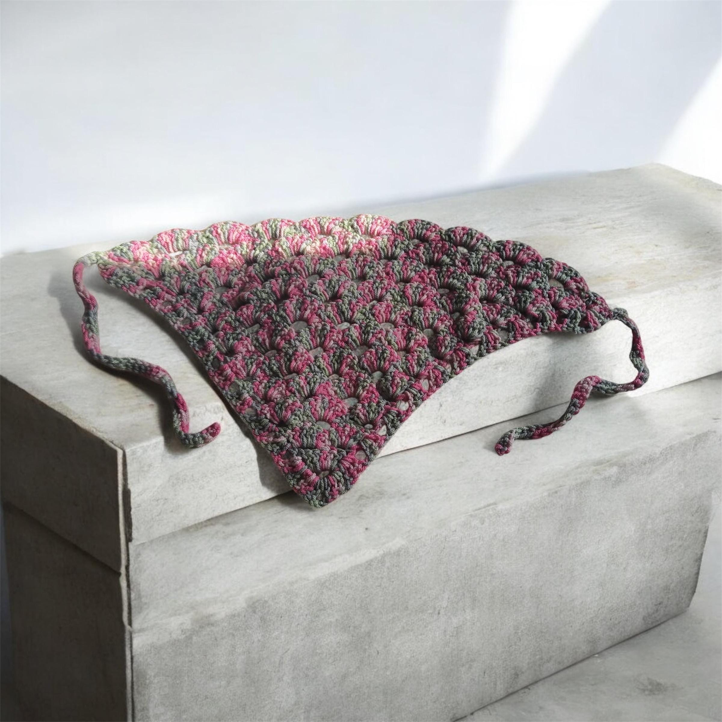 Handmade Crochet Bandana: Boho Style Hair Accessory