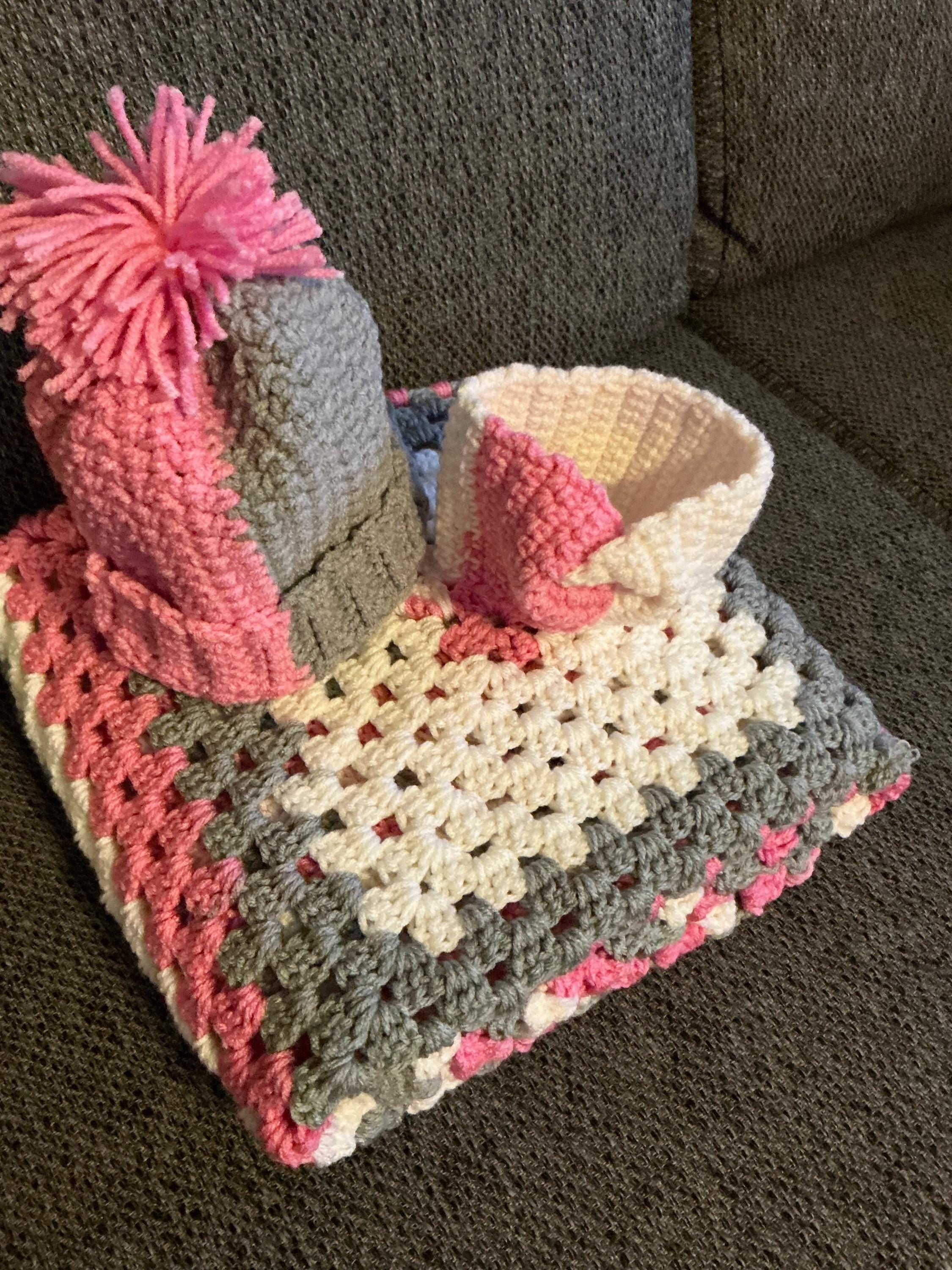 Handmade Crochet Baby Set – Granny Square, Hat and Headband