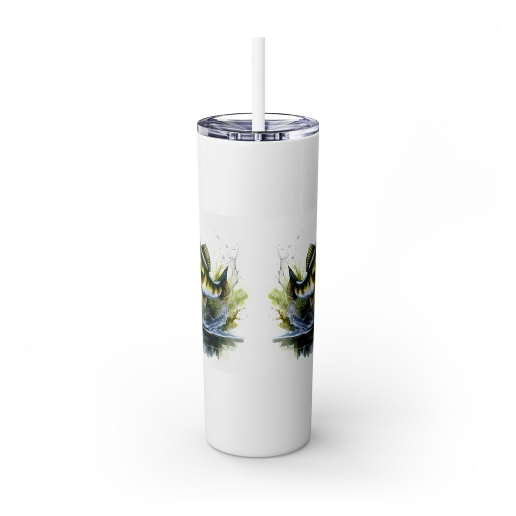 Skinny Tumbler with Straw, 20oz, Fathers Day gifts, fisherman gifts