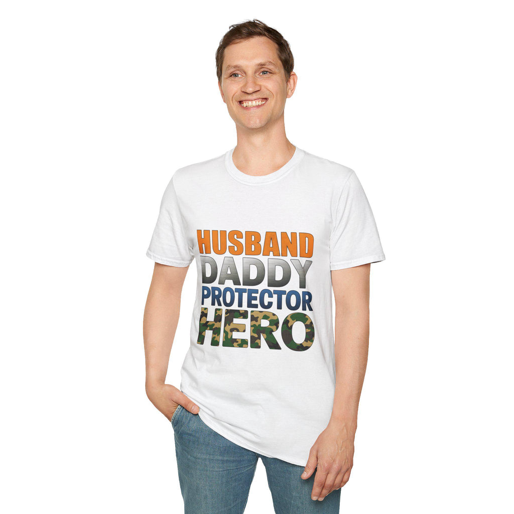 Hero Dad T-Shirt, Husband Daddy Protector Design
