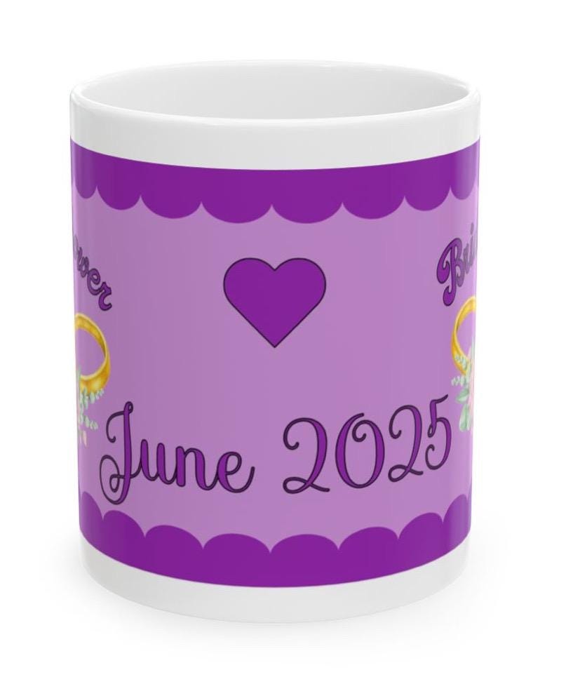 Mug, Personalized Bridal Shower Mug: Sublimated 11oz Gift