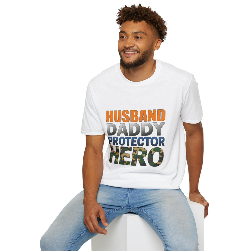 Hero Dad T-Shirt, Husband Daddy Protector Design